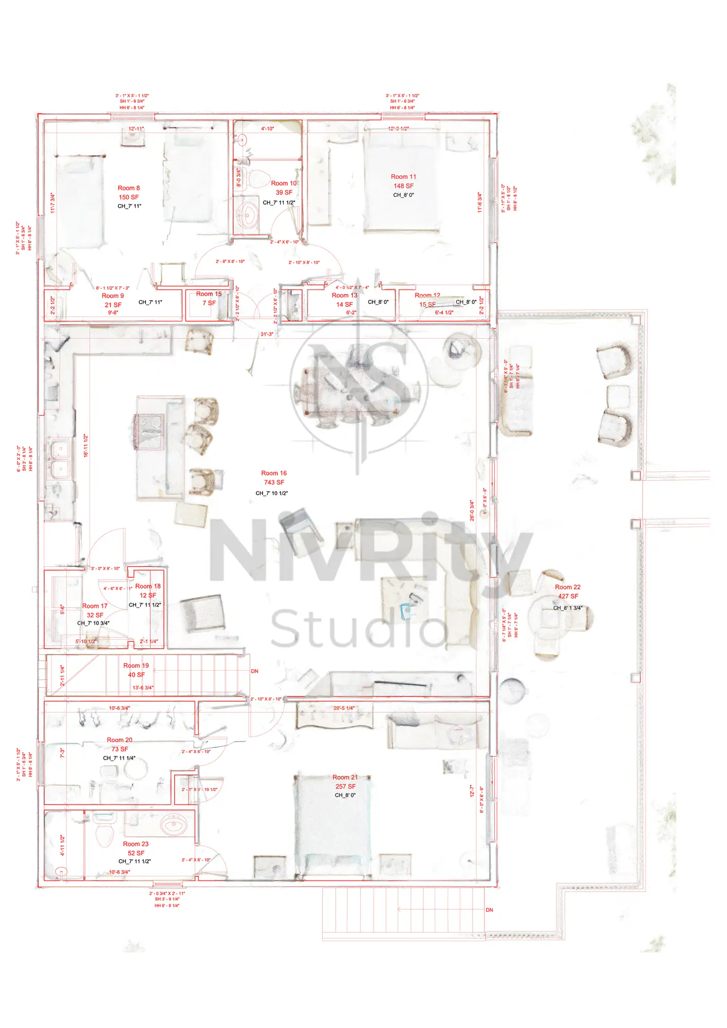 Point Cloud to 2D Drawings (AutoCAD) - After
